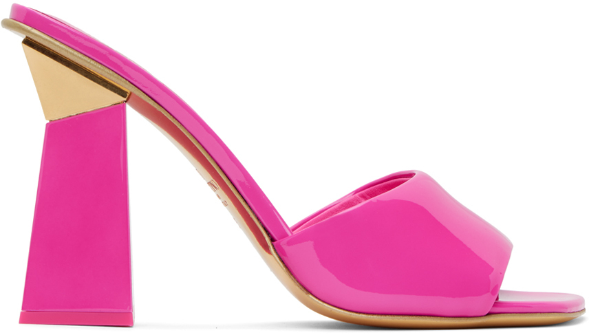 Valentino One Stud 105 Patent Sandal In Uwt Pink Pp