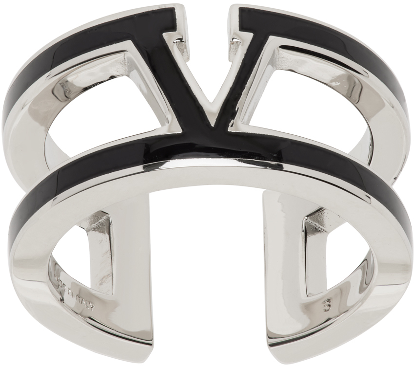 Valentino Silver Valentino Garavani VLogo Ring Valentino Garavani