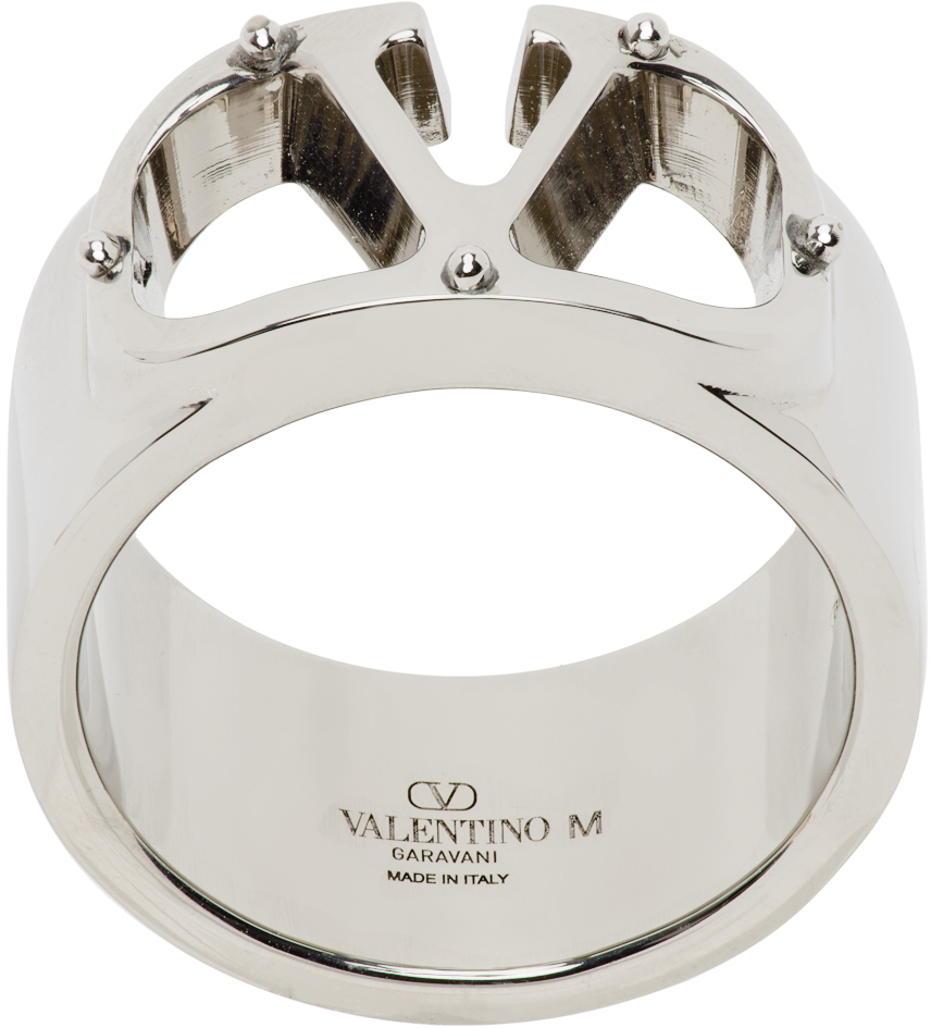 Silver VLogo Ring