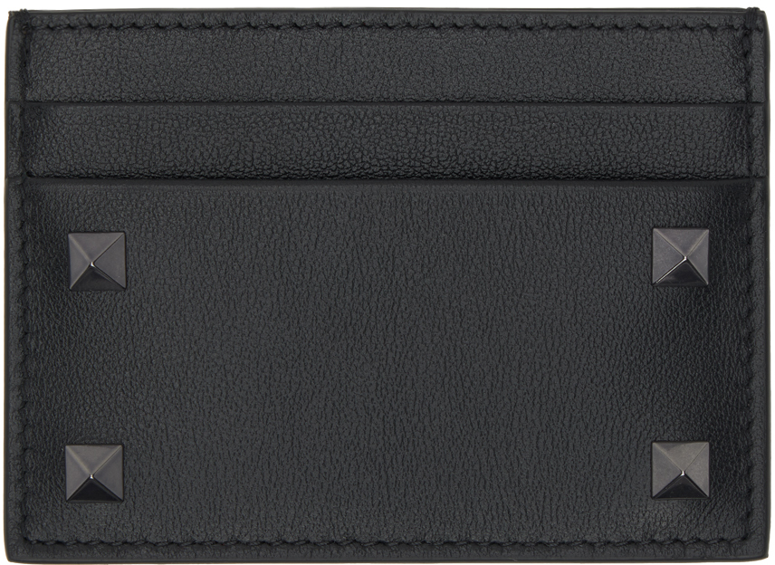 Black Rockstud Card Holder