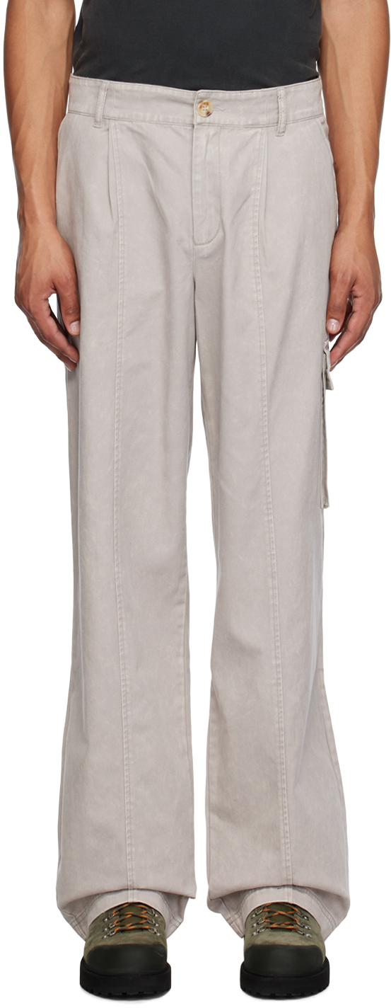division (di)vision Taupe Pleated Trousers
