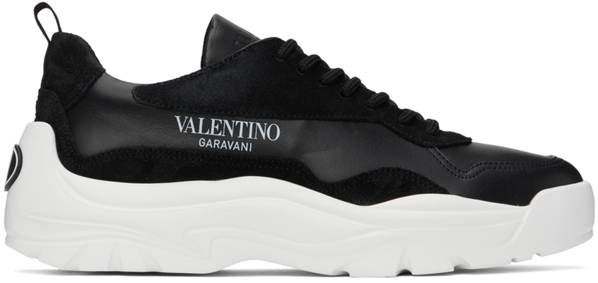 Valentino Garavani Black Gumboy Sneakers In 0no Nero/nero/nero-t