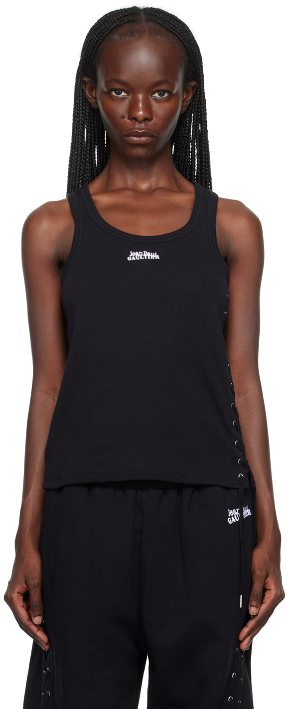 Jean Paul Gaultier – Laced Tank Top Black