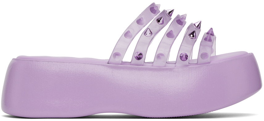 Shop Jean Paul Gaultier Purple Melissa Edition Becky Punk Love Sandals In 29-lilia