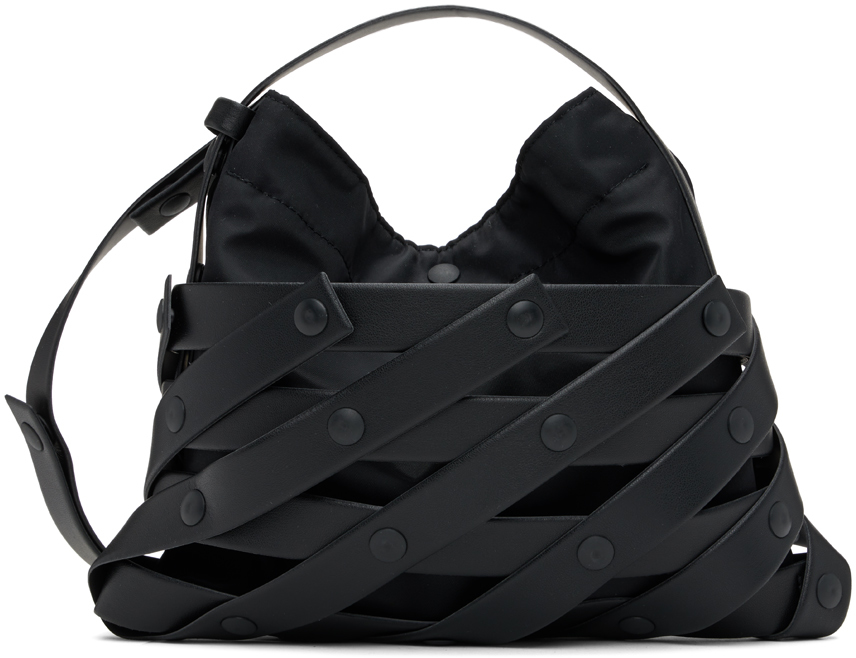 Issey Miyake: Black Spiral Grid Bag | SSENSE