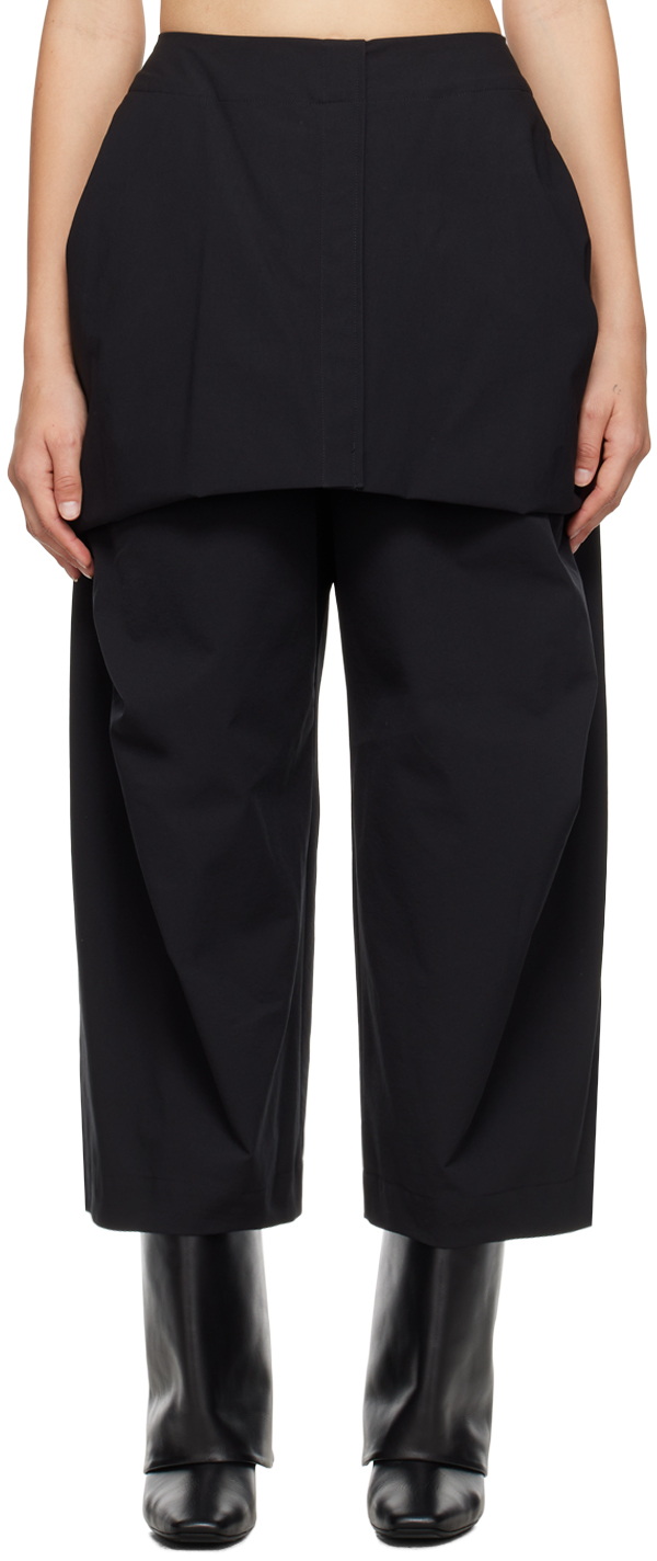 Issey Miyake Black Canopy Trousers In 15-black
