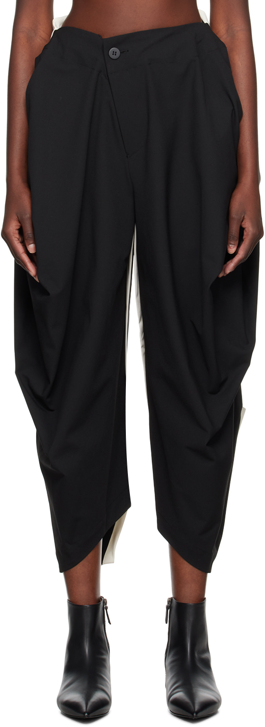 Issey Miyake Black Assembled Trousers In 15-black