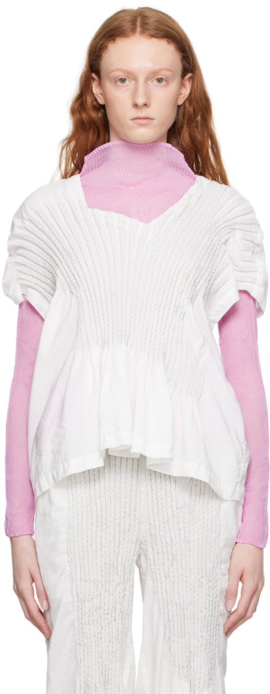 ISSEY MIYAKE White Body Imprint T-Shirt