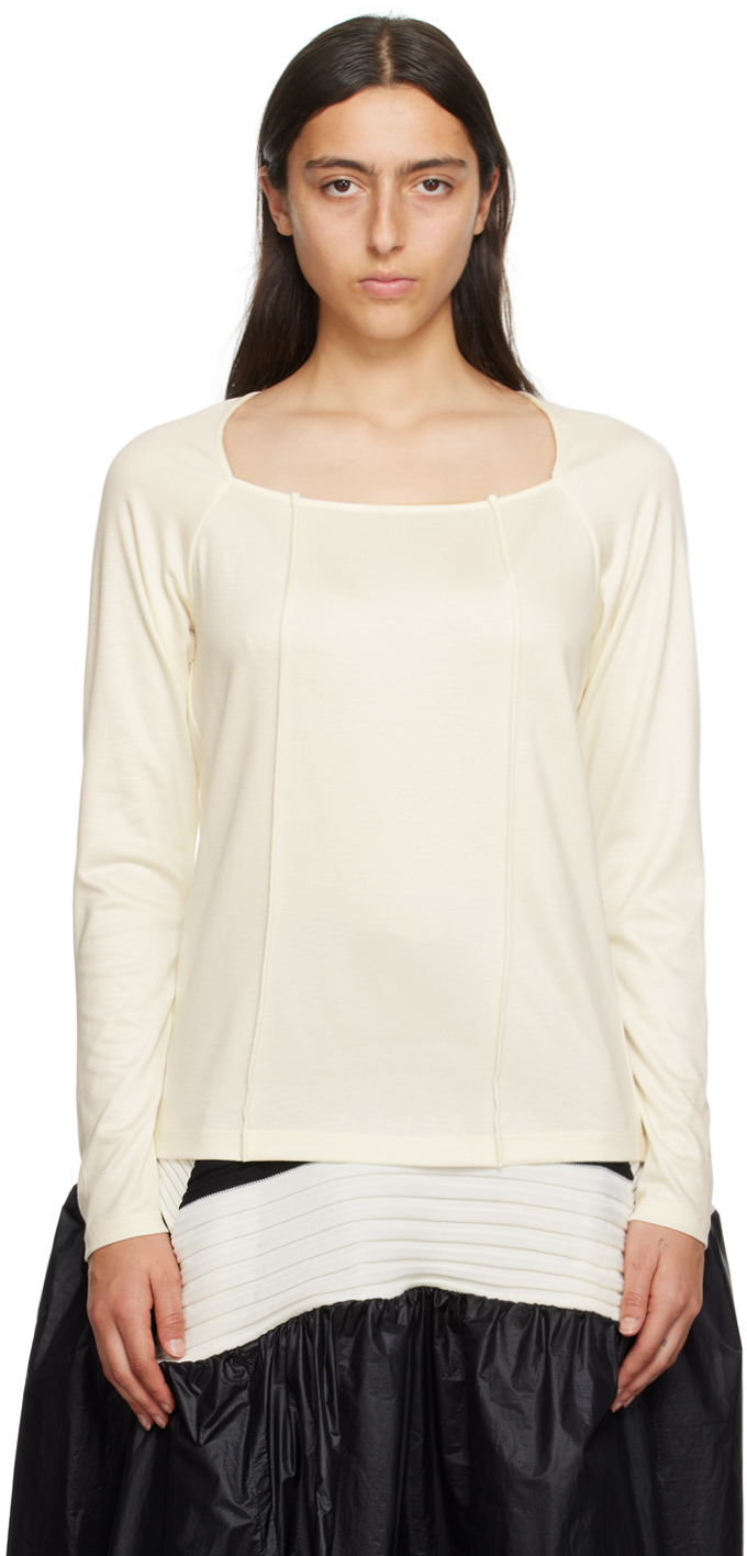 ISSEY MIYAKE cotton Brush tag deformed tops T-shirt tops LL61201 Orange brown M