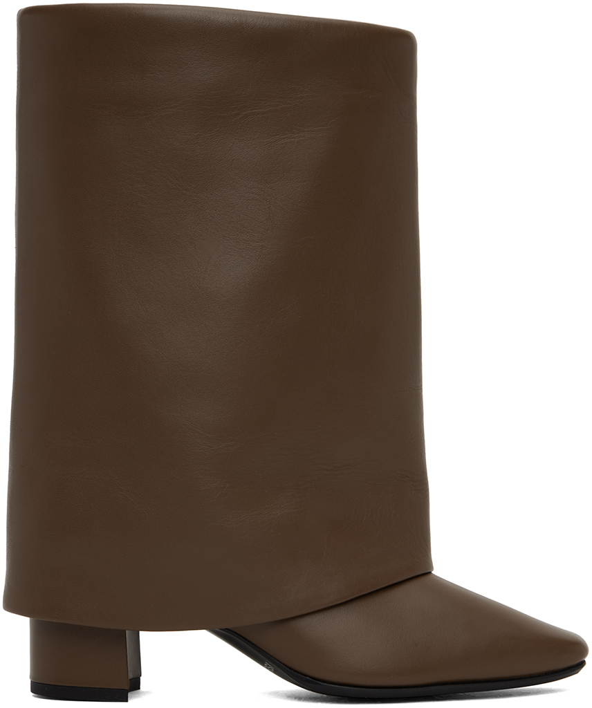 Issey Miyake Brown Cover Boots In 44-brown