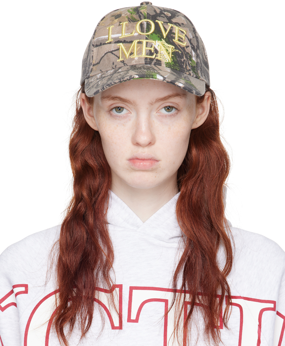 PRAYING SSENSE EXCLUSIVE KHAKI 'I LOVE MEN' CAP