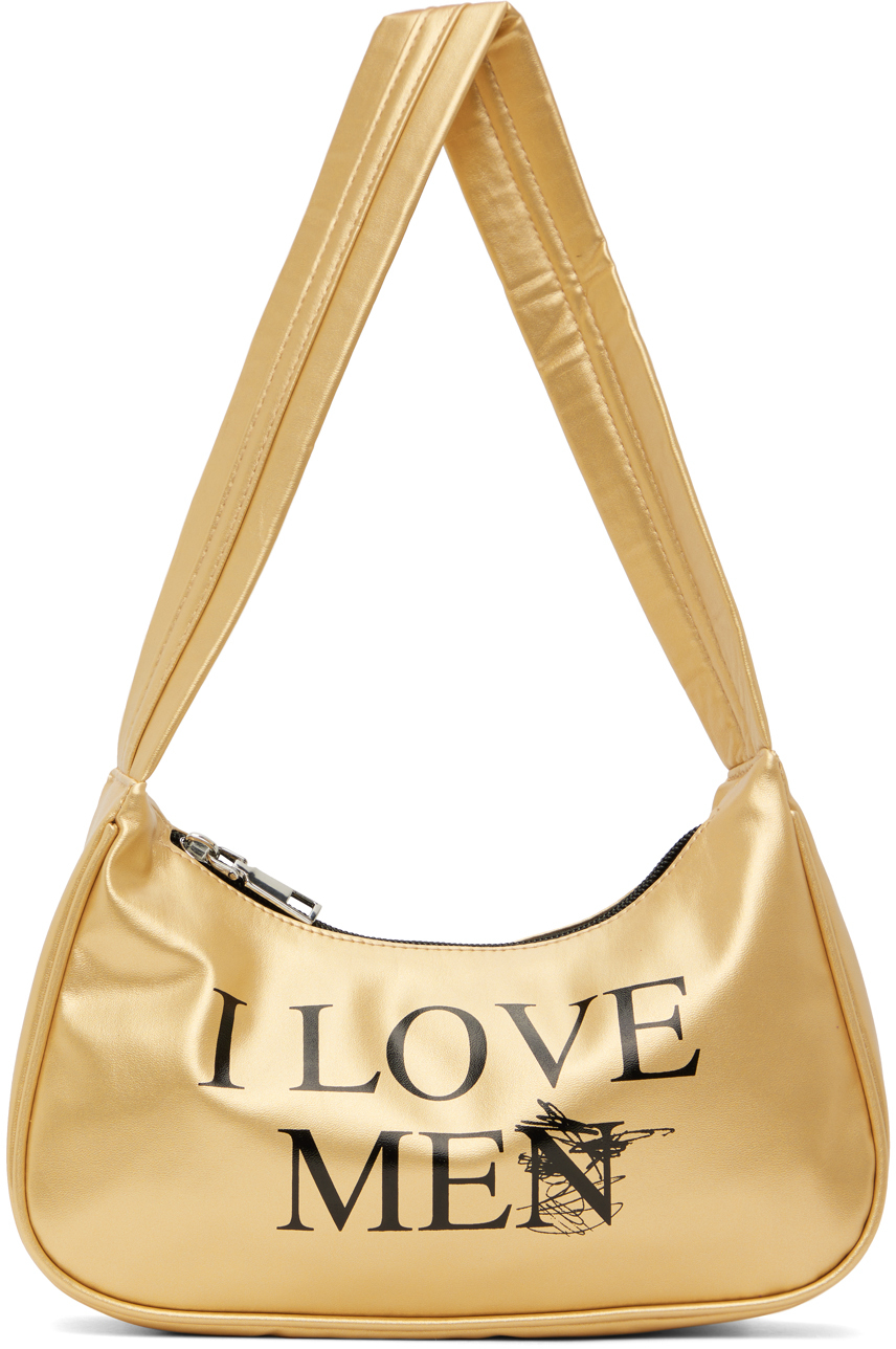 Gold 'I Love Men' Bag