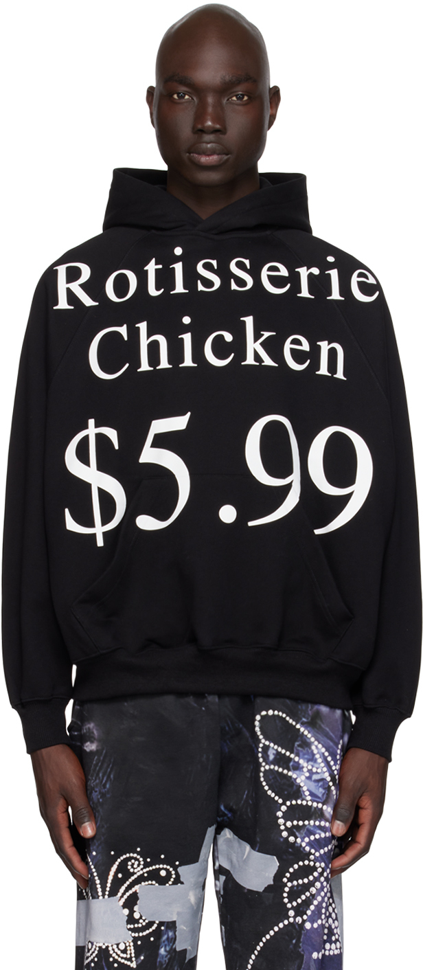 Praying Ssense Exclusive Black 'rotisserie Chicken' Hoodie