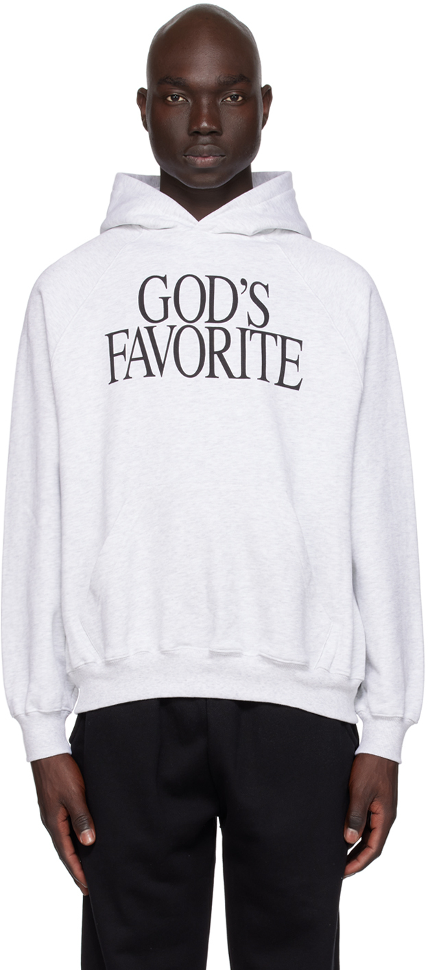 Praying Ssense Exclusive Gray 'god's Favorite' Hoodie In Grey