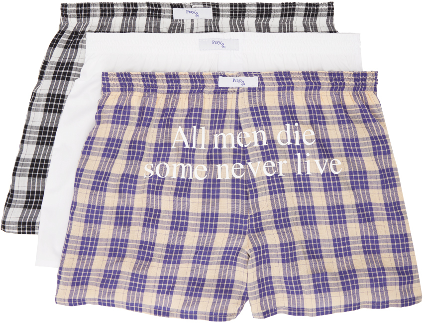 PRAYING THREE-PACK MULTICOLOR BOXERS