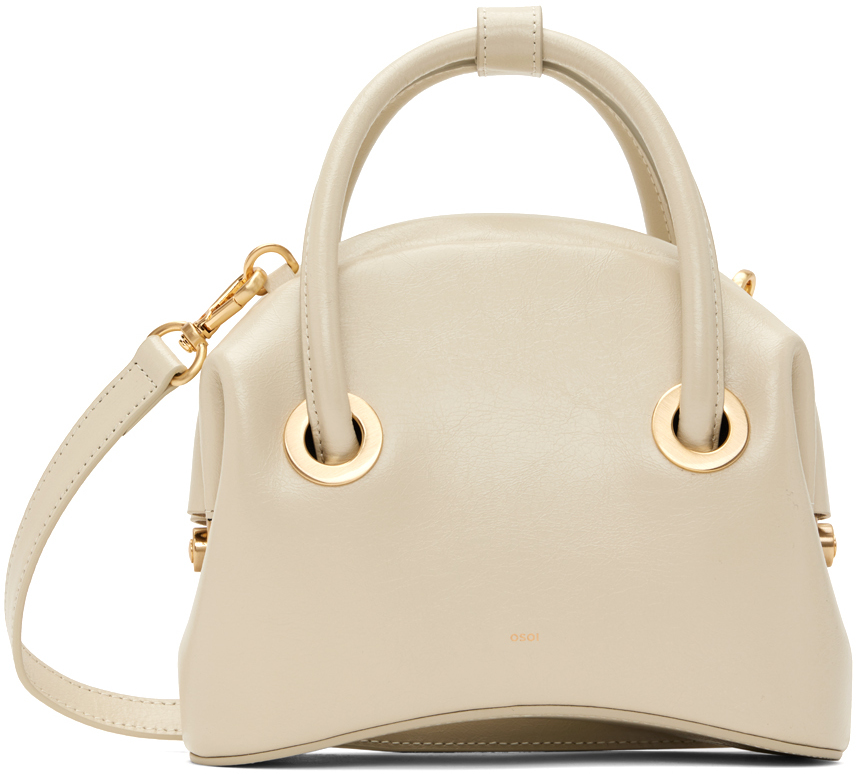 Osoi Mini Circle Leather Top Handle Bag In Washed Beige | ModeSens