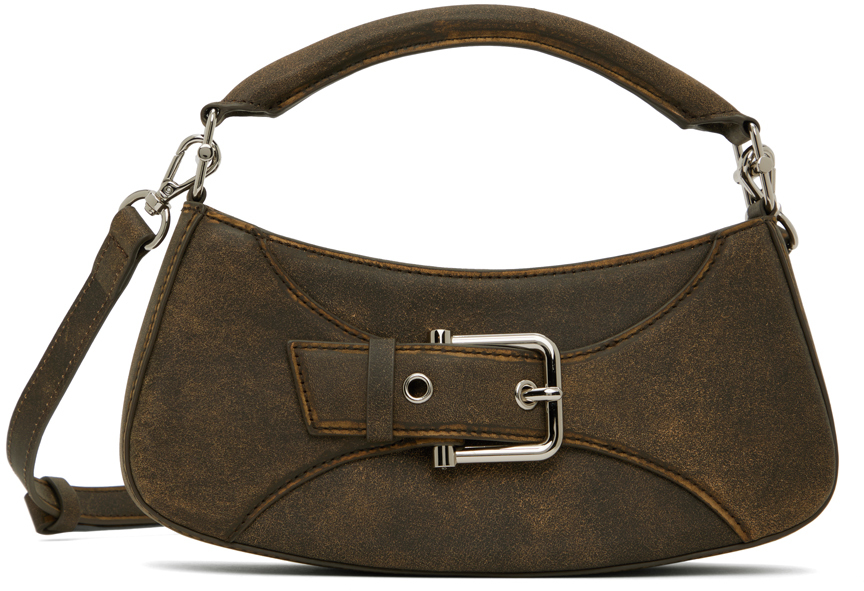 Osoi Brown Small Belted Brocle Bag In Vintage Brown