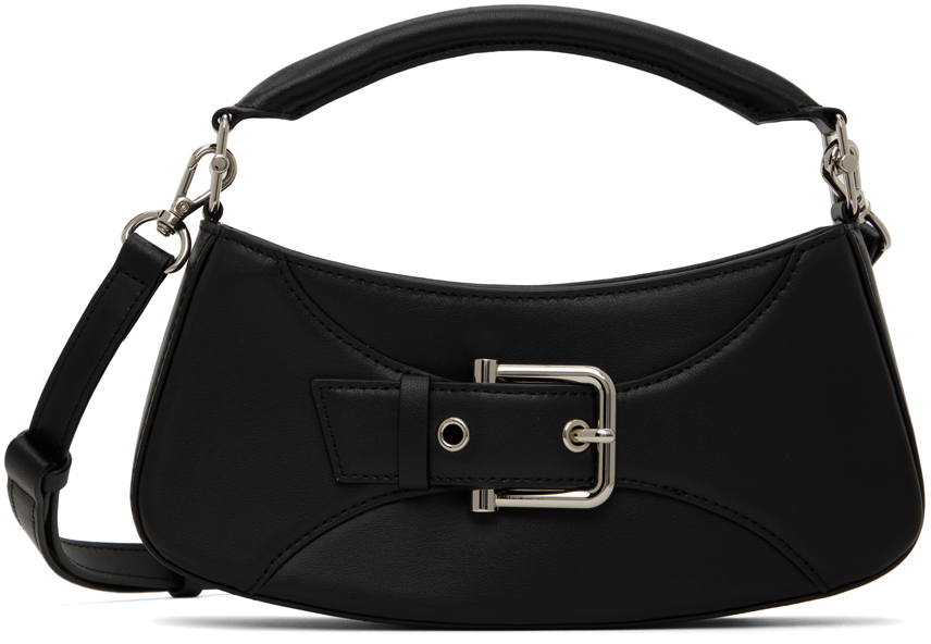 OSOI BLACK SMALL BELTED BROCLE BAG