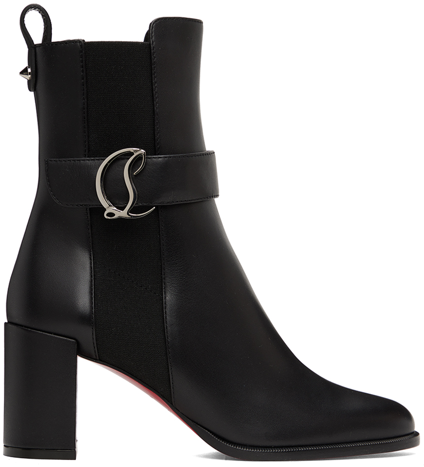 Christian Louboutin Dakita Studded Leather Red Sole Booties