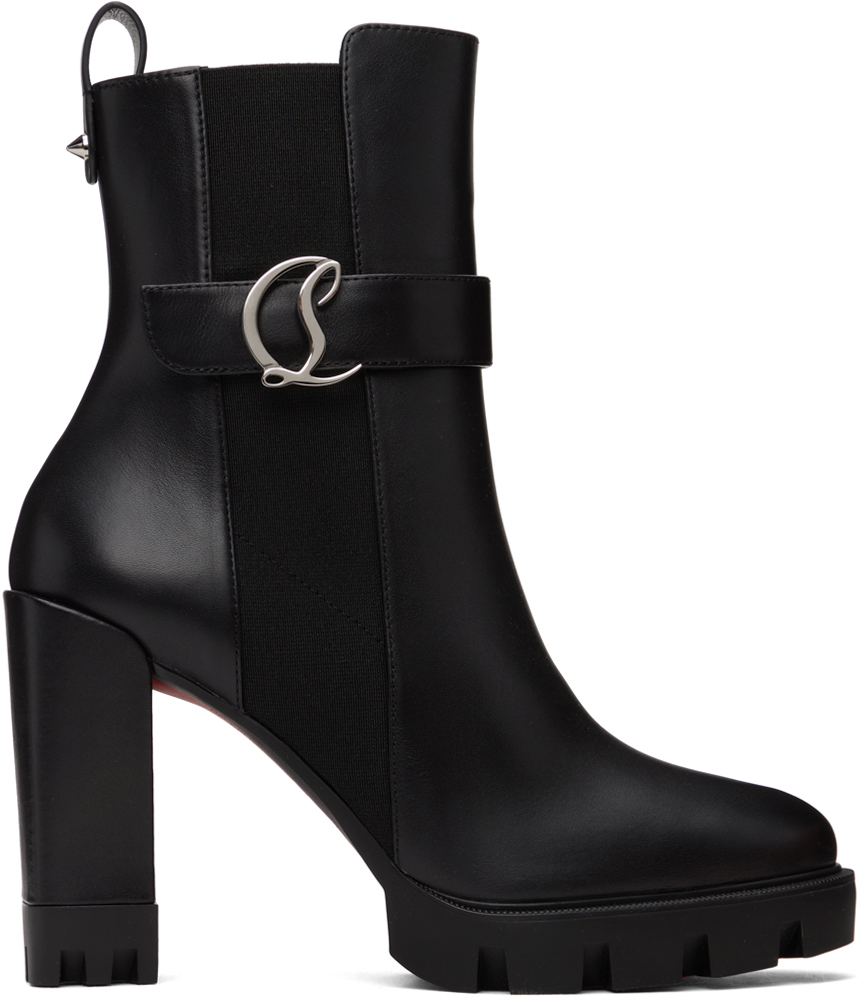Christian Louboutin Black CL Lug Chelsea Boots