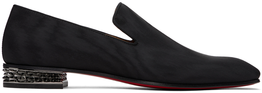 Christian Louboutin Black Dandyrocks Loafers In Bk01 Black