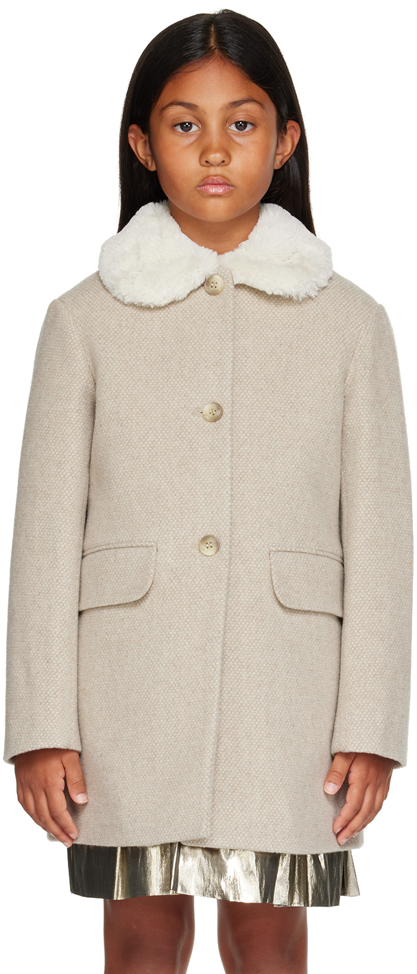 Kids Beige Favori Coat