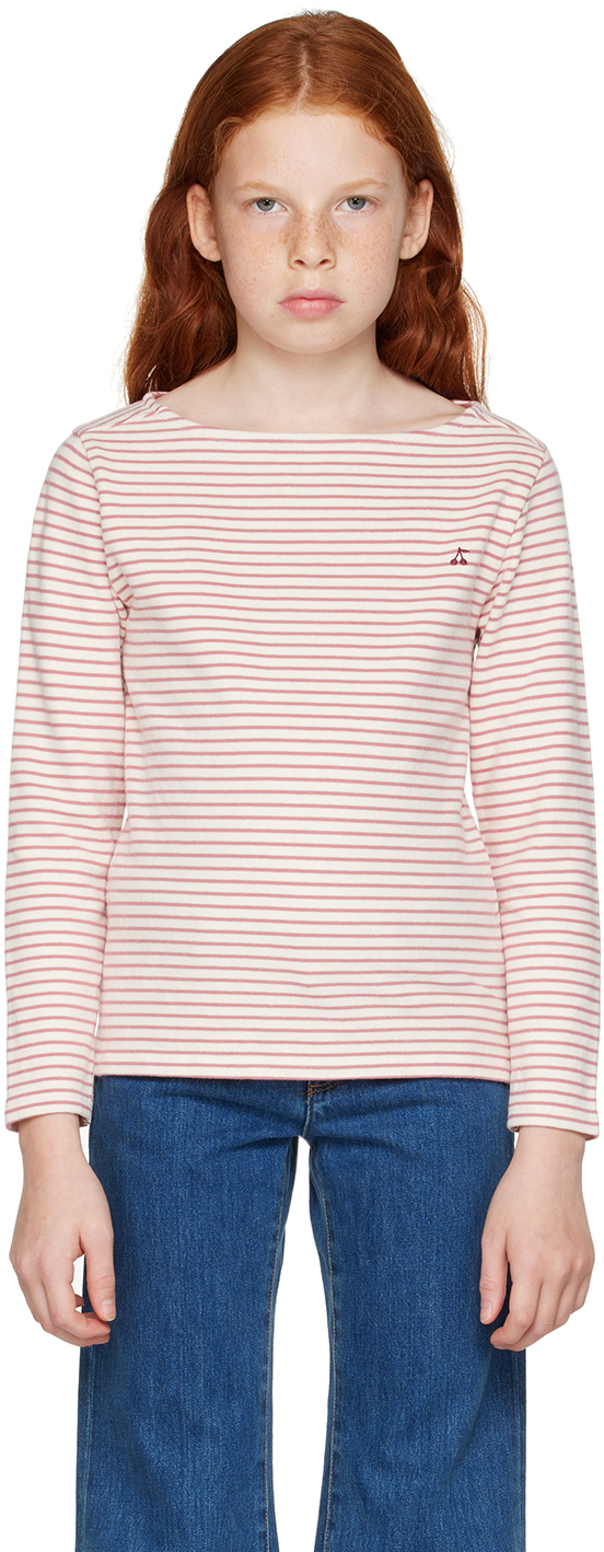 Shop Bonpoint Kids White & Pink Dawn Long Sleeve T-shirt In Ra Fraise 228b