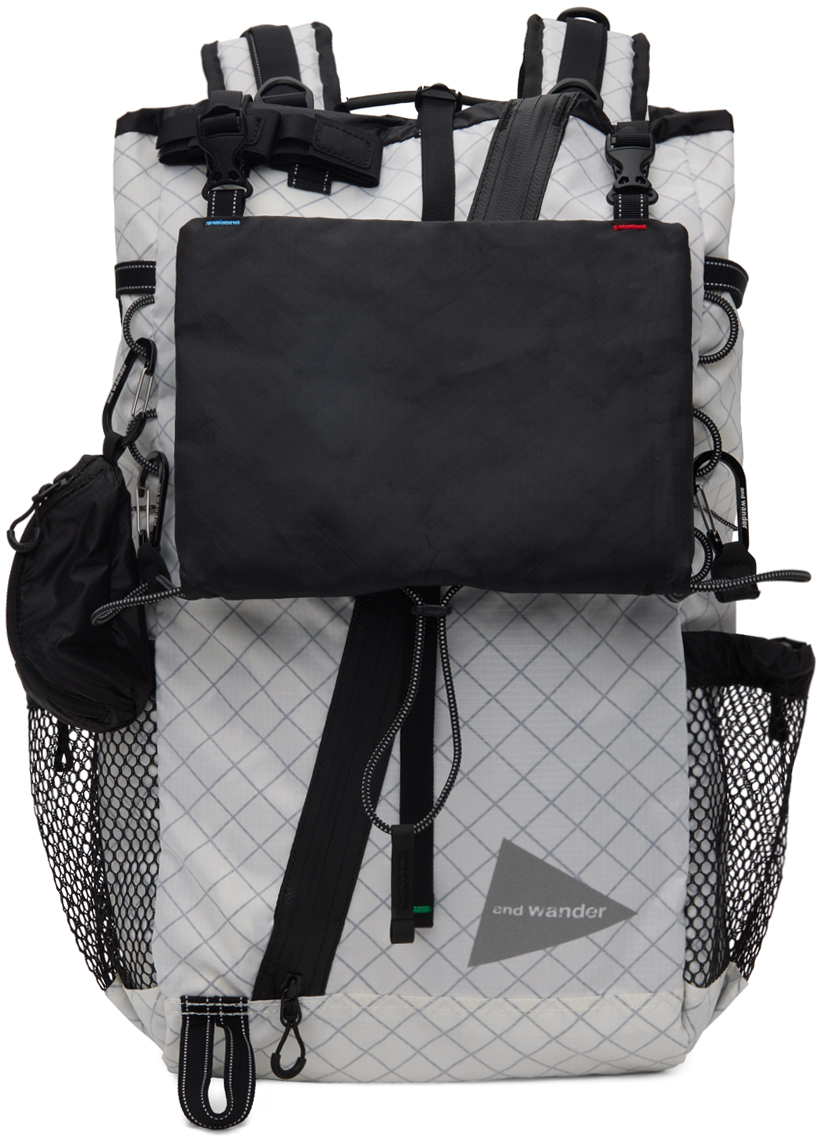 AND WANDER Ecopack Logo-Print Recycled Ripstop Backpack for Men