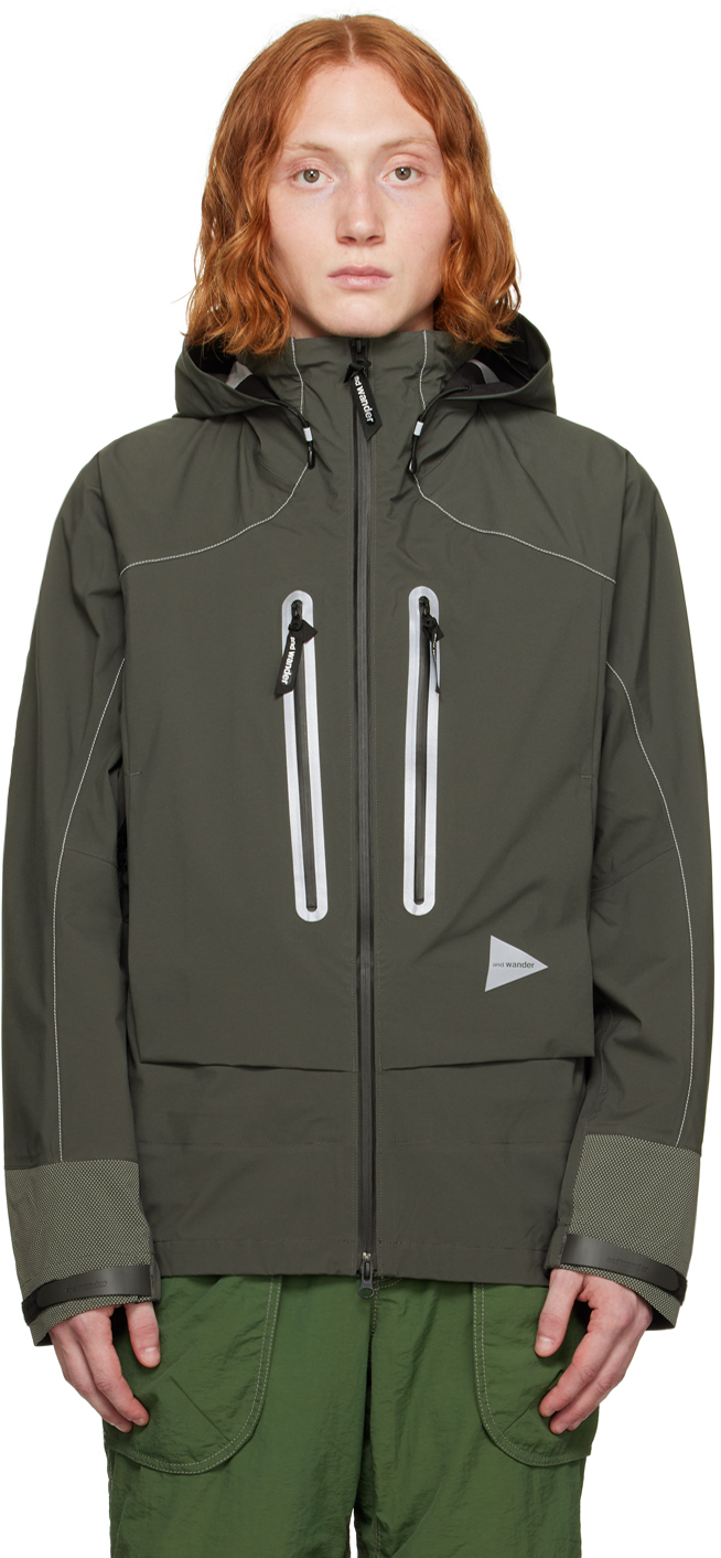And Wander Grey Reflective Jacket In 023 D.gray