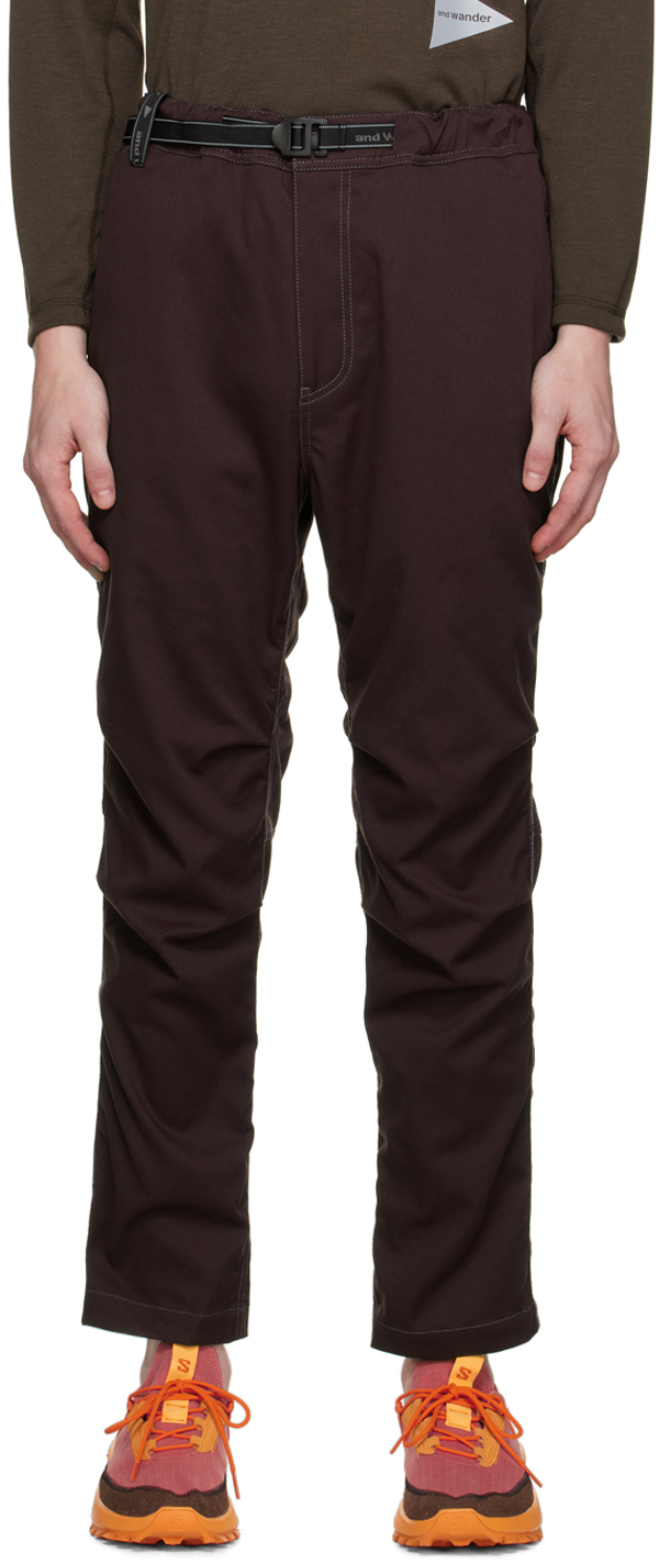 Burgundy Climbing Trousers by and wander on Sale
