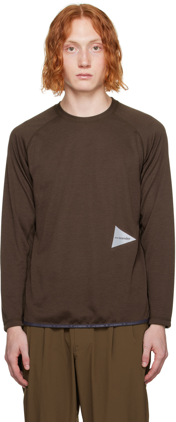Brown Raglan Long Sleeve T-Shirt