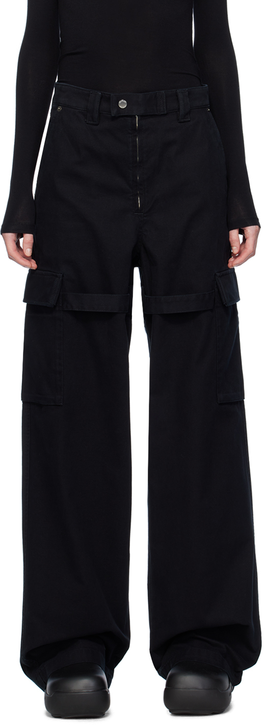 Black Relaxed-Fit Cargo Pants