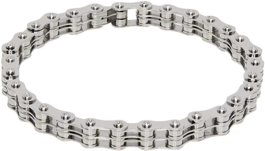 Silver Bike Chain Choker by AMBUSH on Sale