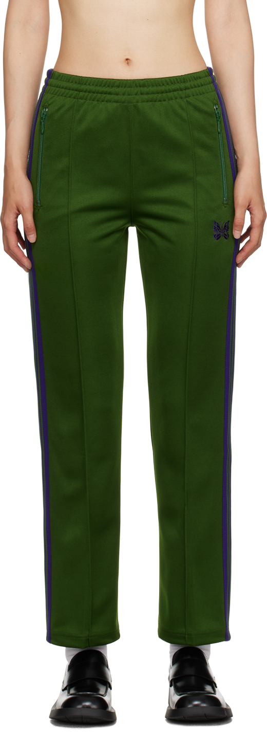 Green Striped Track Pants by NEEDLES on Sale