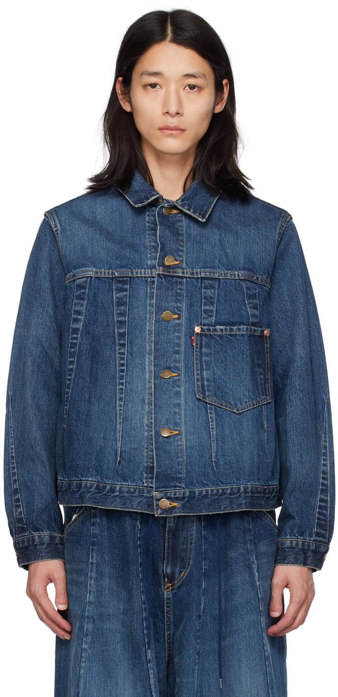 Needles Indigo Darts Denim Jacket | ModeSens