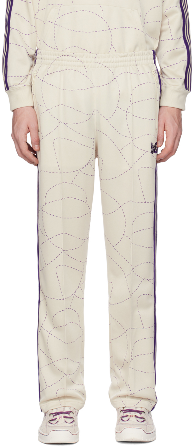 Shop Needles Off-white Dc Shoes Edition Track Pants In A-ivory