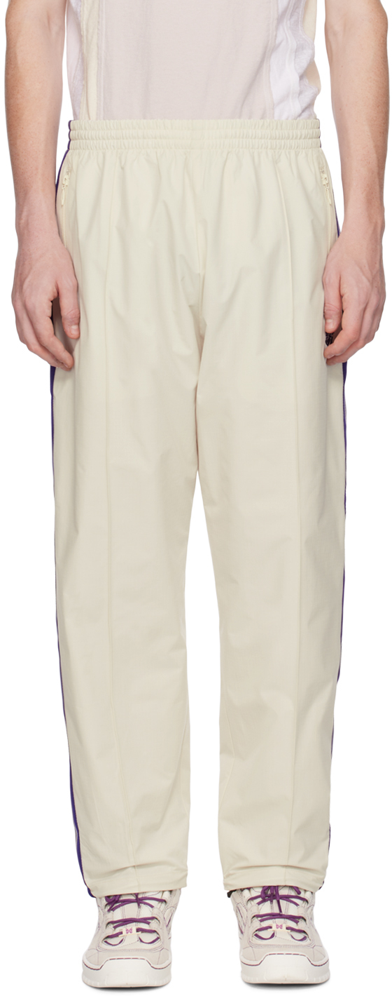 Shop Needles Off-white Dc Shoes Edition Track Pants In A-ivory