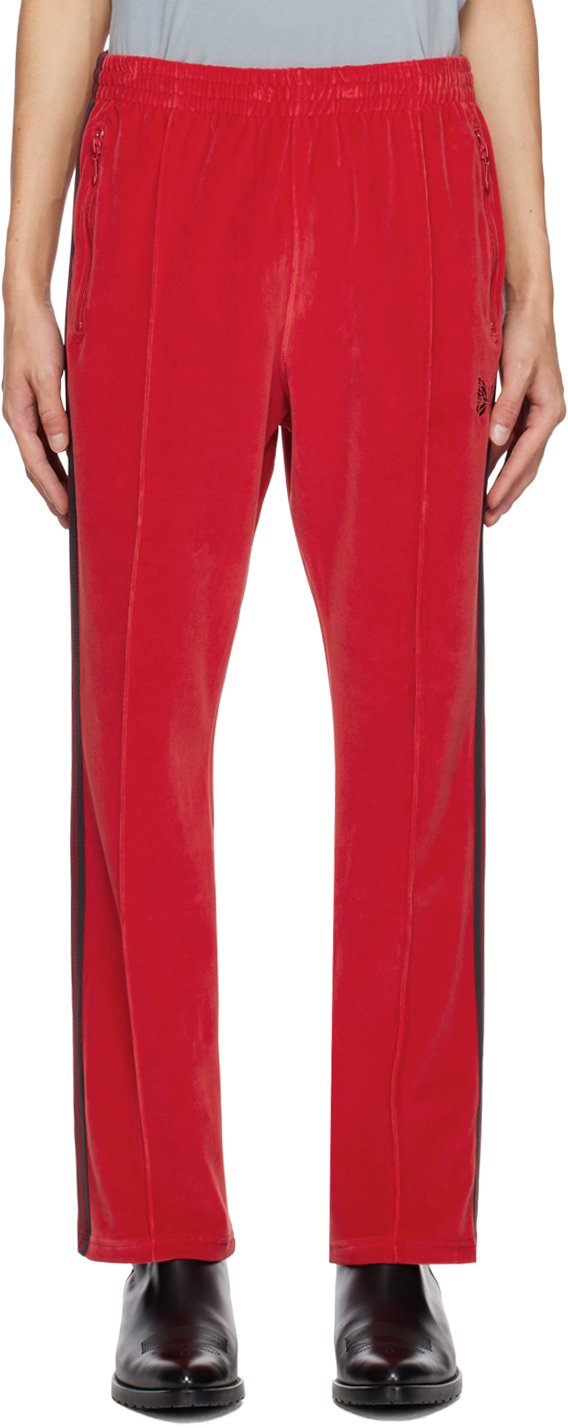 Red Narrow Track Pants