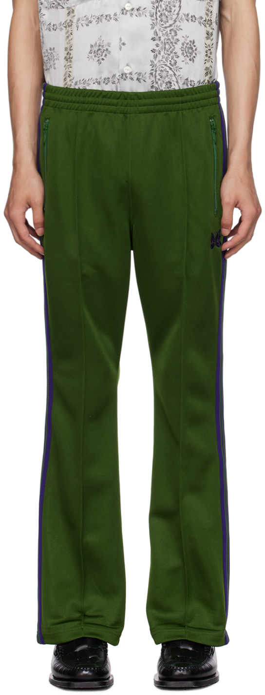 Green Drawstring Track Pants by NEEDLES on Sale