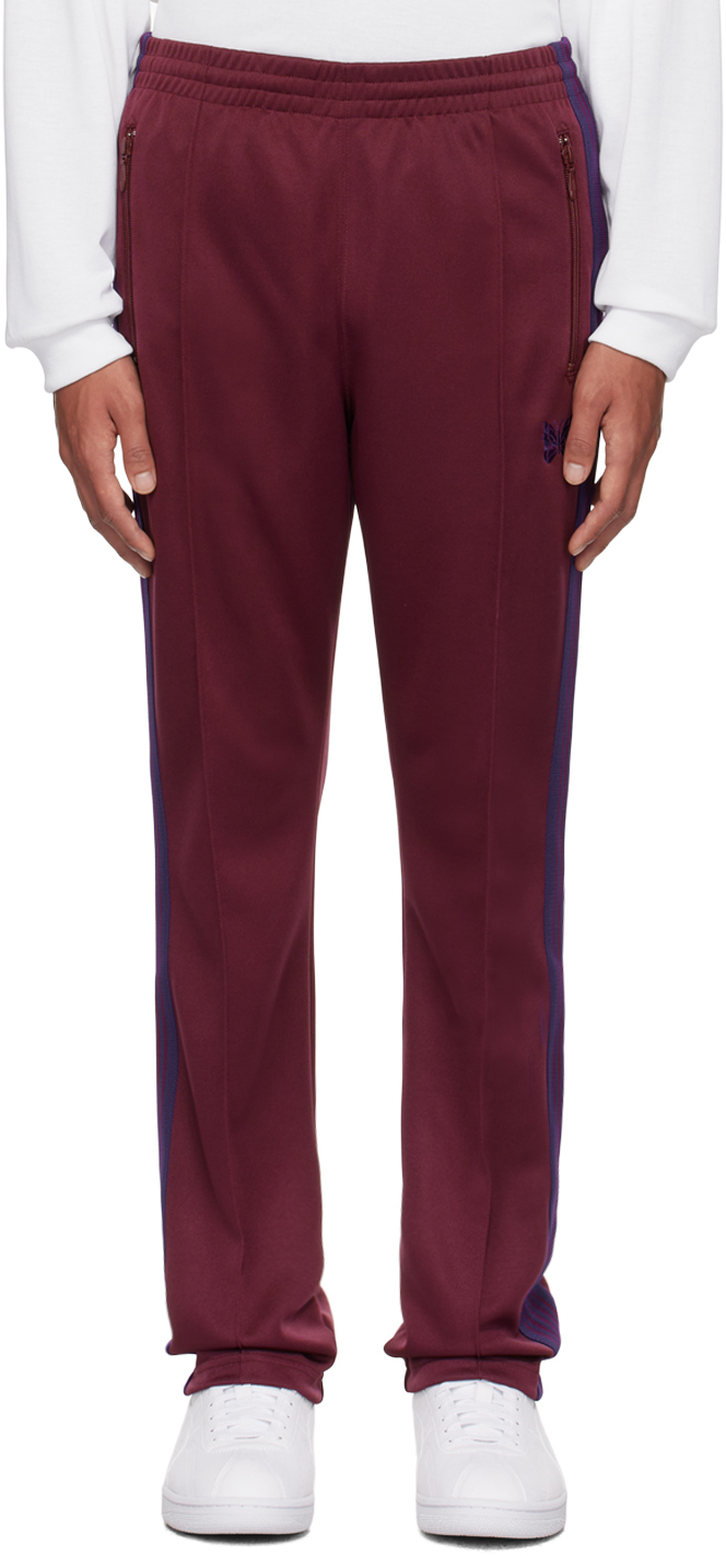 Burgundy Drawstring Track Pants