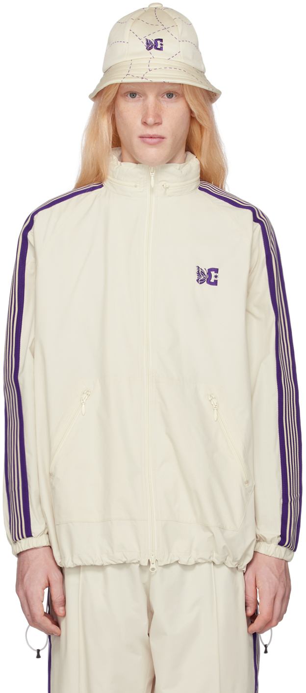 Needles Off-white Dc Shoes Edition Track Jacket In A-ivory