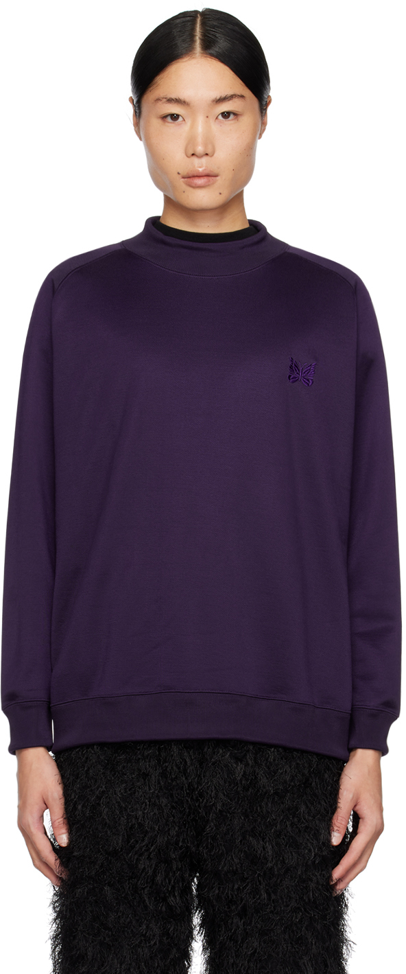 Purple Mock Neck Sweatshirt