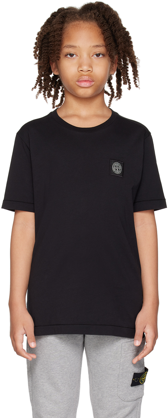 Stone Island Junior Kids Black 20147 T-shirt In V0029 - Black