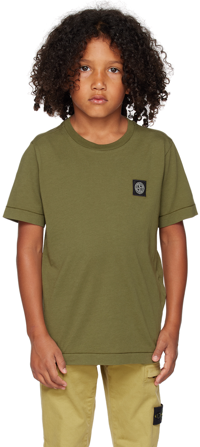 Stone Island Junior Kids Green 20147 T-shirt In V0054 - Military Gre