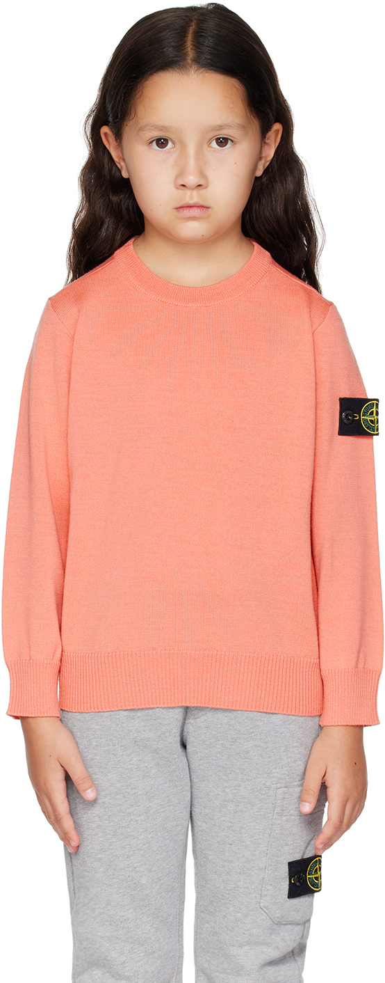 Stone Island Junior Kids Pink 509c4 Sweater In V0081 - Salmon