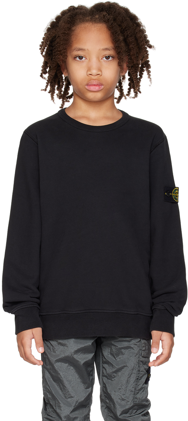 Stone Island Junior Kids Black 61320 Sweatshirt In V0029 - Black