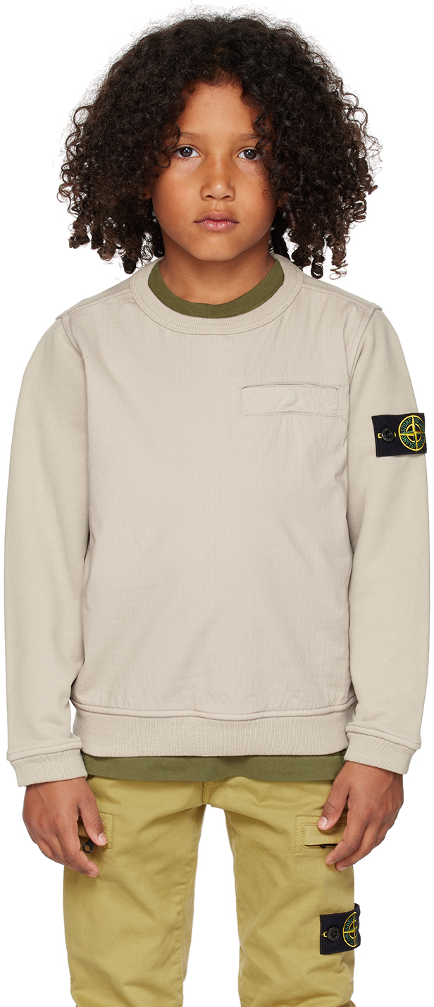 Stone Island Junior Kids Gray 60143 Sweatshirt In V0092 - Dove Grey