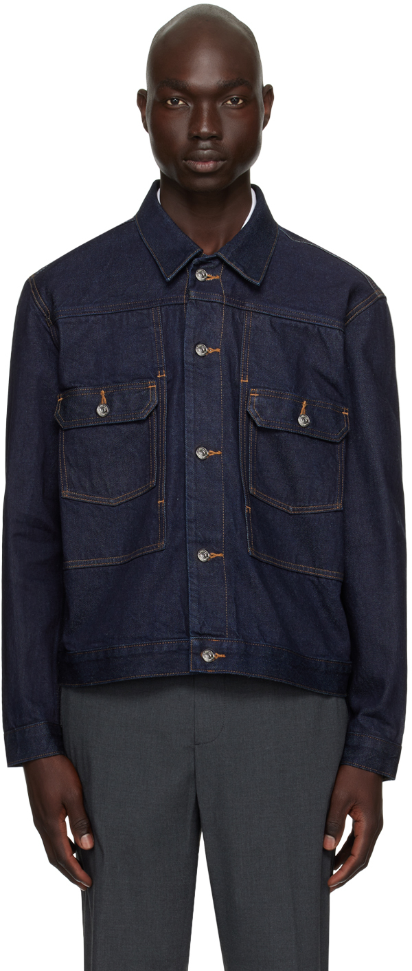 Calvin Klein インディゴ ユーティリティ デニムジャケット SSENSE 日本