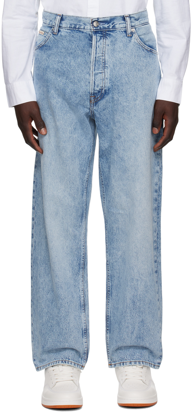 Calvin Klein: Blue Future Archive Jeans | SSENSE Canada