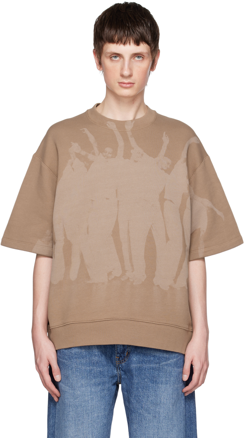 Calvin Klein Brown Strobe Sweatshirt In Mauve Brown-2109r8